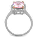 Rose Gold Engagement Rings TS418 Rose Gold + Rhodium Sterling Silver