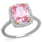 Rose Gold Engagement Rings TS418 Rose Gold + Rhodium Sterling Silver