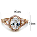 Rose Gold Engagement Rings TS489 Rose Gold 925 Sterling Silver Ring