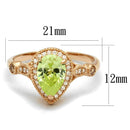 Silver Jewelry Rings Rose Gold Engagement Rings TS538 Rose Gold 925 Sterling Silver Ring with CZ Alamode Fashion Jewelry Outlet