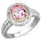 Rose Gold Engagement Rings TS543 Rose Gold + Rhodium Sterling Silver