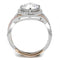 Rose Gold Engagement Rings TS585 Rose Gold + Rhodium Sterling Silver