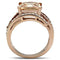 Rose Gold Rings TK1665 Rose Gold - Stainless Steel Ring with AAA Grade CZ