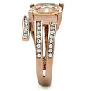 Rose Gold Rings TK1665 Rose Gold - Stainless Steel Ring with AAA Grade CZ