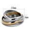 Silver Jewelry Rings Rose Gold Rings TK1670 Two-Tone Rose Gold Stainless Steel Ring Alamode Fashion Jewelry Outlet