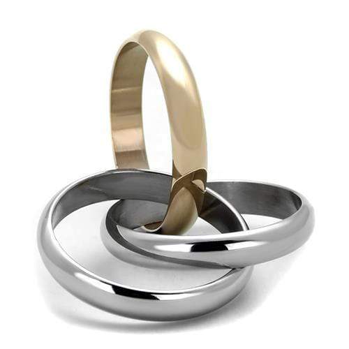 Rose Gold Rings TK1670 Two-Tone Rose Gold Stainless Steel Ring