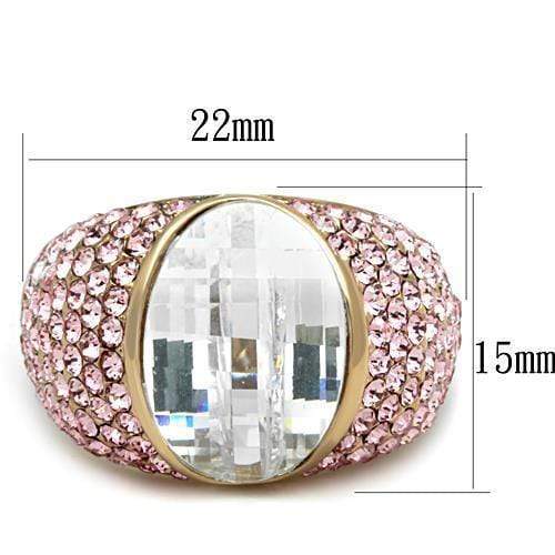 Rose Gold Rings TK1692 Rose Gold - Stainless Steel Ring with AAA Grade CZ