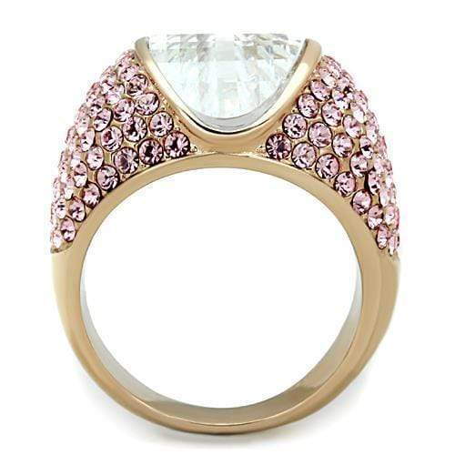 Rose Gold Rings TK1692 Rose Gold - Stainless Steel Ring with AAA Grade CZ