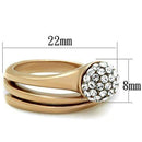 Rose Gold Rings TK1693 Rose Gold - Stainless Steel Ring with Crystal