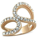 Rose Gold Rings TK1695 Rose Gold - Stainless Steel Ring with Crystal