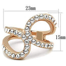 Rose Gold Rings TK1695 Rose Gold - Stainless Steel Ring with Crystal