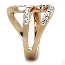 Rose Gold Rings TK1695 Rose Gold - Stainless Steel Ring with Crystal