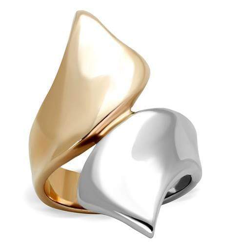 Rose Gold Rings TK1793 Two-Tone Rose Gold Stainless Steel Ring