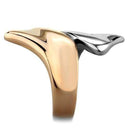 Rose Gold Rings TK1793 Two-Tone Rose Gold Stainless Steel Ring