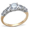 Rose Gold Rings TK1794 Two-Tone Rose Gold Stainless Steel Ring with CZ