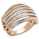 Rose Gold Rings TK1797 Rose Gold - Stainless Steel Ring with Crystal