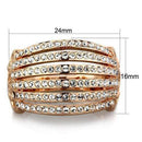 Rose Gold Rings TK1797 Rose Gold - Stainless Steel Ring with Crystal