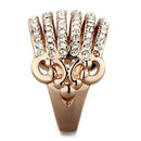 Rose Gold Rings TK1797 Rose Gold - Stainless Steel Ring with Crystal