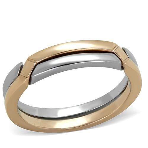 Rose Gold Rings TK2031 Two-Tone Rose Gold Stainless Steel Ring
