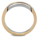 Rose Gold Rings TK2031 Two-Tone Rose Gold Stainless Steel Ring