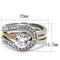 Rose Gold Rings TK2032 Two-Tone Rose Gold Stainless Steel Ring with CZ
