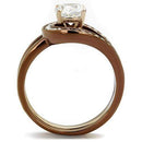 Rose Gold Rings TK2032LC Rose Gold & light Coffee Stainless Steel Ring