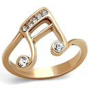 Silver Jewelry Rings Rose Gold Rings TK2130 Rose Gold - Stainless Steel Ring with Crystal Alamode Fashion Jewelry Outlet