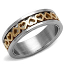 Rose Gold Rings TK2398 Two-Tone Rose Gold Stainless Steel Ring