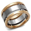 Rose Gold Rings TK2402 Two-Tone Rose Gold Stainless Steel Ring