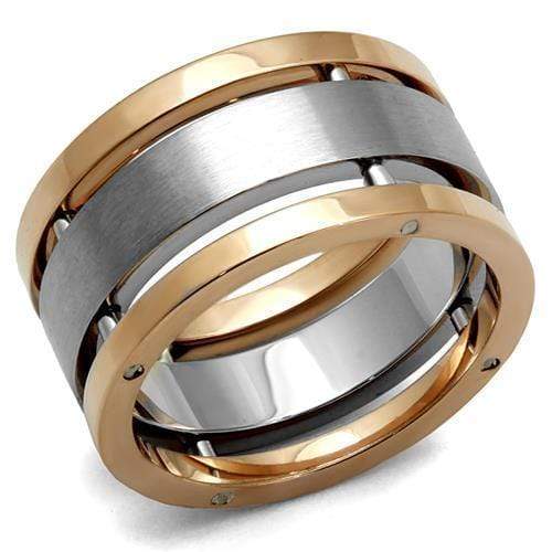 Rose Gold Rings TK2402 Two-Tone Rose Gold Stainless Steel Ring