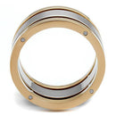 Rose Gold Rings TK2402 Two-Tone Rose Gold Stainless Steel Ring