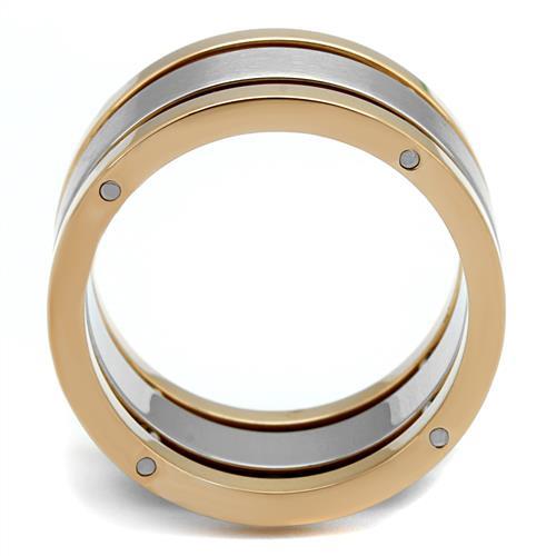 Rose Gold Rings TK2402 Two-Tone Rose Gold Stainless Steel Ring