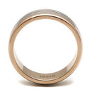 Rose Gold Rings TK2569 Two-Tone Rose Gold Stainless Steel Ring