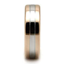 Rose Gold Rings TK2569 Two-Tone Rose Gold Stainless Steel Ring