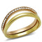 Rose Gold Rings TK2613 Gold & Rose Gold - Stainless Steel Ring with Crystal