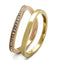 Rose Gold Rings TK2613 Gold & Rose Gold - Stainless Steel Ring with Crystal