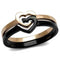 Silver Jewelry Rings Rose Gold Rings TK2650 Rose Gold+ Black - Stainless Steel Ring Alamode Fashion Jewelry Outlet