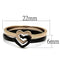 Rose Gold Rings TK2650 Rose Gold+ Black - Stainless Steel Ring