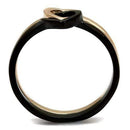 Rose Gold Rings TK2650 Rose Gold+ Black - Stainless Steel Ring