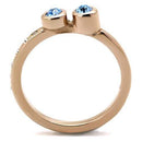 Rose Gold Rings TK2807 Rose Gold - Stainless Steel Ring with Crystal