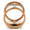 Rose Gold Rings TK2825 Rose Gold - Stainless Steel Ring with Crystal