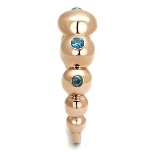 Rose Gold Rings TK3088 Rose Gold - Stainless Steel Ring with AAA Grade CZ