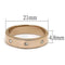 Rose Gold Rings TK3107 Rose Gold - Stainless Steel Ring with Crystal