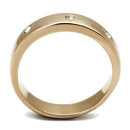 Rose Gold Rings TK3107 Rose Gold - Stainless Steel Ring with Crystal