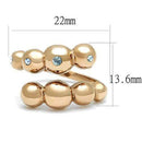 Rose Gold Rings TK3131 Rose Gold - Stainless Steel Ring with Crystal