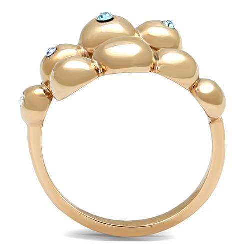 Rose Gold Rings TK3131 Rose Gold - Stainless Steel Ring with Crystal