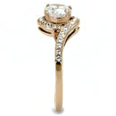 Rose Gold Rings TK3178 Rose Gold - Stainless Steel Ring with AAA Grade CZ