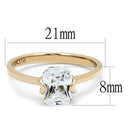 Rose Gold Rings TK3179 Rose Gold - Stainless Steel Ring with AAA Grade CZ