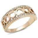 Rose Gold Rings TK3194 Rose Gold - Stainless Steel Ring with Crystal