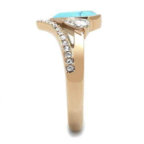 Rose Gold Rings TK3200 Rose Gold - Stainless Steel Ring with Synthetic